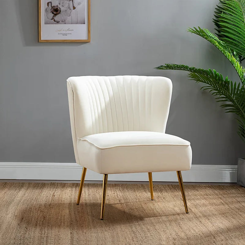 Euclid Upholstered Accent Chair with Metal Legs